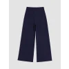 LCW Kids Lacivert Wideleg Kız Çocuk Gabardin Pantolon