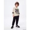 LCW Kids Bej Dinozor Baskılı Erkek Çocuk Takım