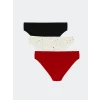 LCW DREAM Ekru Baskılı Bikini Külot 3lü