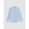 LCW Vision Mavi Regular Fit Keten Karışımlı Erkek Gömlek