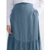 LCW Modest İndigo Beli Lastikli Fırfırlı Jean Etek