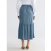 LCW Modest İndigo Beli Lastikli Fırfırlı Jean Etek