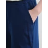 LCWAIKIKI Basic Lacivert Beli Lastikli Kadın Şort