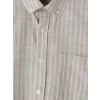 LCWAIKIKI Classic Kahverengi Regular Fit Çizgili Poplin Erkek Gömlek