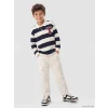 LCW Kids Bej Baggy Fit Erkek Çocuk Gabardin Kargo Pantolon