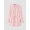 LCW Modest Pembe Beli Bağcıklı Kadın Gömlek Tunik