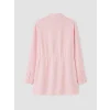 LCW Modest Pembe Beli Bağcıklı Kadın Gömlek Tunik