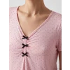 LCW DREAM Pembe V Yaka Puantiyeli Kadın Şortlu Pijama Takımı