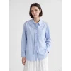 LCW Modest Mavi Çizgili Kadın Gömlek Tunik