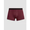 LC WAIKIKI Bordo Pamuklu Esnek Erkek Boxer 3lü