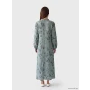 LCW Grace Yeşil Hakim Yaka Desenli Elbise