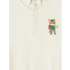 LCW Kids Bej Dik Yaka Baskılı Erkek Çocuk Sweatshirt