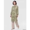 LCW Modest Yeşil Desenli Kadın Gömlek Tunik