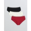 LCW DREAM Ekru Baskılı Hipster Külot 3lü