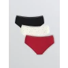 LCW DREAM Ekru Baskılı Hipster Külot 3lü