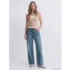LCW Jeans İndigo Beli Lastikli Wideleg Kadın Jean Pantolon