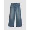 LCW Jeans İndigo Beli Lastikli Wideleg Kadın Jean Pantolon