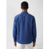 LCW Vision Mavi Regular Fit Keten Karışımlı Erkek Gömlek