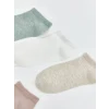 LCW DREAM Yeşil Kadın Düz Patik Çorap 5li