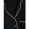 LCW DREAM Siyah Gömlek Yaka Kadın Şortlu Pijama Takımı
