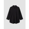 LCW EVERYDAY Siyah Dokulu Oversize Kadın Gömlek