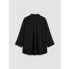 LCW EVERYDAY Siyah Dokulu Oversize Kadın Gömlek