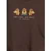 LCW baby Kahverengi Baskılı Erkek Çocuk Kalın Sweatshirt