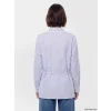 LCW Modest Mavi Çizgili Bağcıklı Kadın Gömlek Tunik