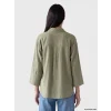 LCW EVERYDAY Haki Dokulu Oversize Kadın Gömlek