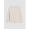 LCW baby Beyaz Bisiklet Yaka Düğmeli Erkek Çocuk Sweatshirt