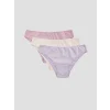 LCW DREAM Lila Düz Brazilian Külot 3lü