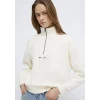 Mavi 1S10533-89145 MVJNS Nakışlı Yarı Fermuarlı Ekru Sweatshirt