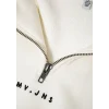 Mavi 1S10533-89145 MVJNS Nakışlı Yarı Fermuarlı Ekru Sweatshirt