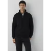 Mavi 0S20027-900 Yarı Fermuarlı Siyah Sweatshirt