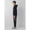 Mavi 0S10196-900 Mavi Logo Baskılı Siyah Sweatshirt