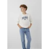 Mavi 6S10218-70057 Mavi Logo Baskılı Ekru Sweatshirt