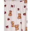 LCW Young Ekru Bebe Yaka Ayıcık Baskılı Kadın Şortlu Pijama Takımı