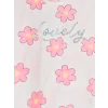 LCW Kids Ekru Simli Çiçekli Kız Çocuk Şortlu Takım