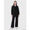 LCW Modest Siyah Soft Touch Oversize Kadın Sweatshirt Tunik