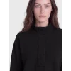 LCW Modest Siyah Soft Touch Oversize Kadın Sweatshirt Tunik