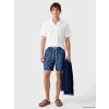 LCW SWIMWEAR Lacivert Diz Hizası Boy Desenli Erkek Deniz Şortu