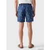 LCW SWIMWEAR Lacivert Diz Hizası Boy Desenli Erkek Deniz Şortu