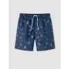 LCW SWIMWEAR Lacivert Diz Hizası Boy Desenli Erkek Deniz Şortu