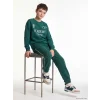 LCW Kids Yeşil Baskılı Erkek Çocuk Jogger Eşofman Altı