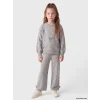 LCW Kids Gri Fiyonk Detaylı Kız Çocuk Triko Takım