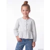 LCW Kids Mavi Fiyonk Detaylı Çizgili Kız Çocuk Gömlek