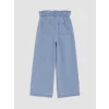 LCW Kids İndigo Wideleg Nakışlı Kız Çocuk Jean Pantolon