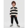 LCW Kids Siyah Çizgili Erkek Çocuk Takım