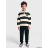 LCW Kids Siyah Çizgili Erkek Çocuk Takım
