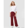 LCW Kids Bordo Geniş Paça Kız Çocuk Soft Touch Eşofman Altı
